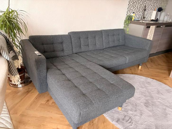 Grijze hoekbank Sofa - comfortabel en stijlvol!, Huis en Inrichting, Banken | Sofa's en Chaises Longues, Zo goed als nieuw, Vierpersoons of meer