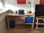 Buro beuken blauw, Ophalen, Gebruikt, Bureau
