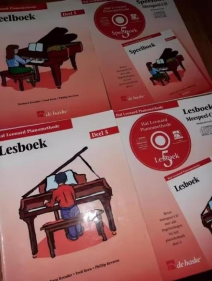 Hal leonard pianomethode lesboek 5+speelboek 5+ meespeelcd's, Muziek en Instrumenten, Bladmuziek, Les of Cursus, Piano, Ophalen of Verzenden