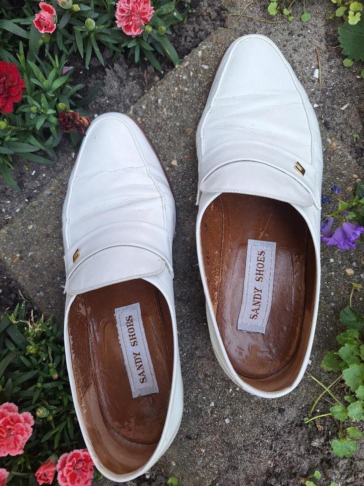 schoenen heren witte instappers maat 40, Kleding | Heren, Schoenen, Gedragen, Overige typen, Wit, Ophalen of Verzenden