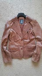 SLUIS LEDER DAMES COLBERTJE ECHT LEER COGNAC KLEUR MAAT XL, Bruin, Maat 46/48 (XL) of groter, Sluis leder, Nieuw