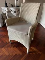 6 Vincent Sheppard rieten stoelen met kussens, Ophalen, Gebruikt, Minder dan 75 cm, Riet of Rotan