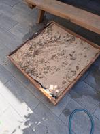 Houten Zandbak Cumaru - 1x1 meter - 13 cm diep, Ophalen, Gebruikt