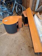 Auping Auronde nachtkastjes + achterplank kersenhout, Ophalen of Verzenden, Zo goed als nieuw