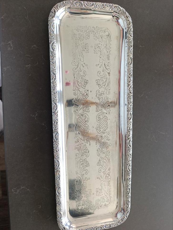 Vintage Zilveren Dienblad, Antiek en Kunst, Antiek | Schalen, Ophalen of Verzenden