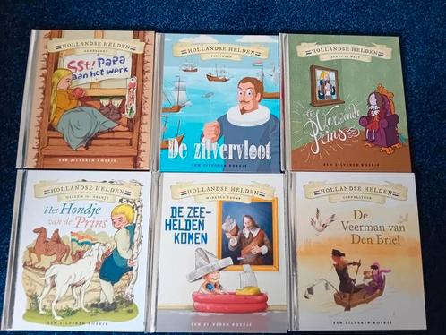 6 zilveren boekjes Hollandse helden erg leerzaam ik denk als, Boeken, Kinderboeken | Jeugd | onder 10 jaar, Zo goed als nieuw