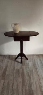 Hangoor klaptafel kersenhout bijzet tafeltje met la, 50 tot 100 cm, Ophalen of Verzenden, Zo goed als nieuw, Kersenhout