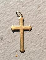 Ketting goudkleurig kruis hanger 3.5 cm, Verzamelen, Religie, Sieraad, Ophalen of Verzenden, Zo goed als nieuw