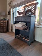 Stoer sober landelijk antraciet wandmeubel sidetable kastje, Ophalen, Zo goed als nieuw, Minder dan 150 cm, Minder dan 100 cm