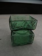 Fins vintage glas design vaasje, groen, Helena Tynell, Antiek en Kunst, Antiek | Glas en Kristal, Verzenden