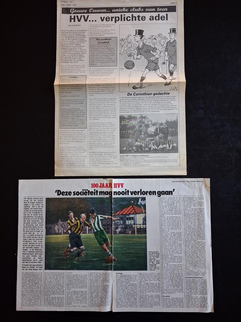 2 Knipsels HVV Den Haag., Verzamelen, Ophalen of Verzenden, Knipsel(s)