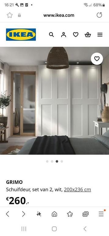 Schuifdeuren voor ikea pax kast, model grimo - afbeelding 2