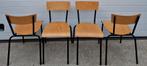 9 x Vintage schoolstoelen houten cafe kantine stoelen horeca, Huis en Inrichting, Stoelen, Ophalen of Verzenden, Zo goed als nieuw