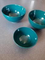Set van 3x groene kom,schaal Arabia Kilta groen, Huis en Inrichting, Gebruikt, Porselein of Keramiek, Schaal, Rond
