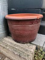 Zware terra cotta plantenbak glazuur, Ophalen, Steen, 40 cm of meer, Rond