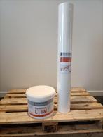Renovlies Pro behang Glad 150 grams 50m2 + 10kg lijm, Ophalen of Verzenden, 25 tot 50 m², Wit, Glad