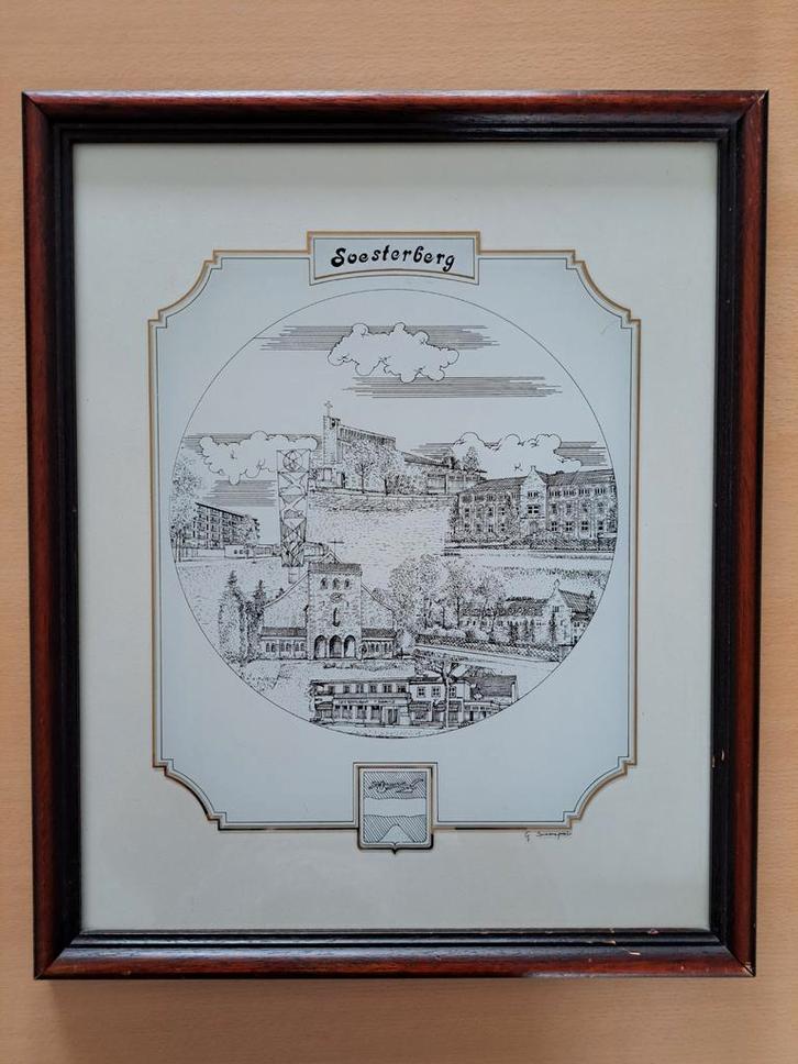 Glasgravure Soesterberg - G. Swaenepoel, Antiek en Kunst, Kunst | Etsen en Gravures, Ophalen of Verzenden