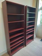 1 of 2 (twee) boekenkasten, rode houten boekenkast, Ophalen, 200 cm of meer, 50 tot 100 cm, Zo goed als nieuw