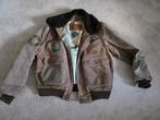 Zware geruwde lederen pilotenjack, Ophalen of Verzenden, Zo goed als nieuw, Bruin