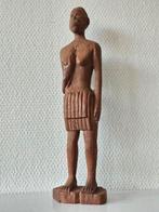 Afrikaans beeld vrouw - handgemaakt, Antiek en Kunst, Kunst | Beelden en Houtsnijwerken, Ophalen of Verzenden