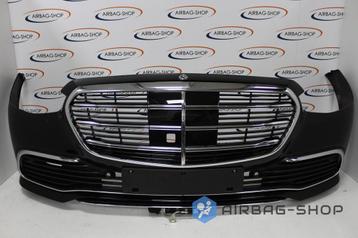 Mercedes S Klasse W223 Voorbumper 2020 2023 040 Uni Zwart  beschikbaar voor biedingen