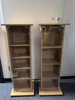 Twee Cd/Dvd kastjes met planken en glazen deuren, Huis en Inrichting, Ophalen of Verzenden, Nieuw, Hout, Cd's of Dvd's