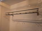 Moderne RVS kapstok met glasplaat, Zo goed als nieuw, Minder dan 100 cm, Metaal, Ophalen