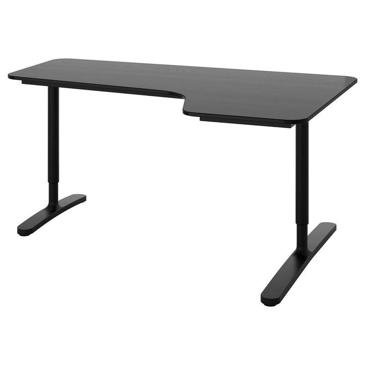 Bureau IKEA Bekant Zwartbruin, Huis en Inrichting, Bureaus, Gebruikt, In hoogte verstelbaar, Ophalen of Verzenden