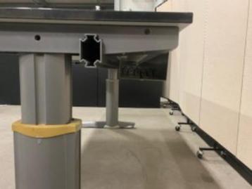 Bureau met slinger en kabelgoot 180x80xH62-84 cm, 190stuks - afbeelding 11