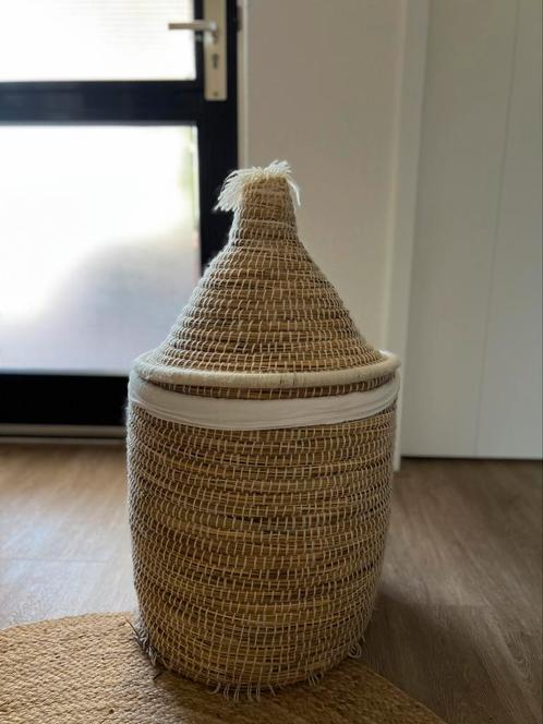 Wasmand / Mand, Huis en Inrichting, Woonaccessoires | Schalen en Manden, Zo goed als nieuw, Rond, Riet, Ophalen