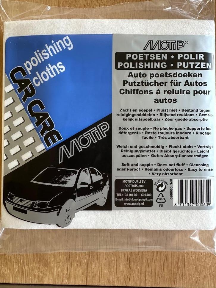 Motip autopoetsdoeken, polishing cloth, nieuw, Auto diversen, Onderhoudsmiddelen, Ophalen of Verzenden