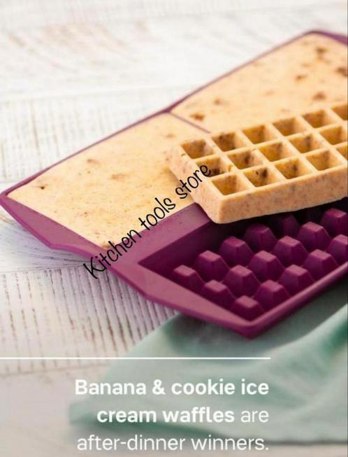 Tupperware Silicone bakvorm multiflex wafelvorm receptenboek, Huis en Inrichting, Keuken | Tupperware, Nieuw, Overige typen, Wit