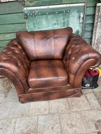 Lederen set chesterfield look, Ophalen of Verzenden, Zo goed als nieuw, Leer