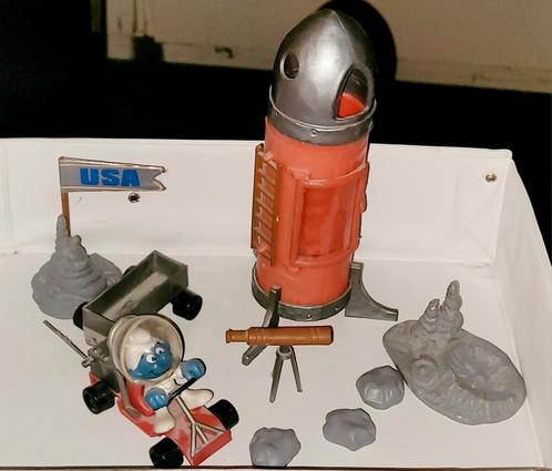 ZELDZAAM! 4.0604 MONDGESCHLÜMPFE 4 SMURF OP DE MAAN COMPLEET, Verzamelen, Smurfen, Zo goed als nieuw, Poppetje, Figuurtje of Knuffel