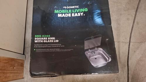 Dometic inbouw spoelbak met glazen afdekklep, Caravans en Kamperen, Camper-accessoires, Nieuw, Ophalen