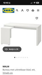 Ikea bureau zwart/bruin, Ophalen, Zo goed als nieuw