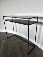 Wandtafel / side table in zwart metaal, Ophalen, 50 tot 100 cm, Nieuw, Metaal