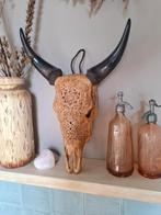 Echt thaise waterbuffel buffel schedel gegraveerd ibiza boho, Huis en Inrichting, N, N, Nieuw, Ophalen of Verzenden