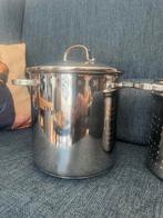RVS Kookpan met Stoominzet nieuw, Huis en Inrichting, Keuken | Potten en Pannen, Kookpan of Snelkookpan, Inductieplaat, Nieuw