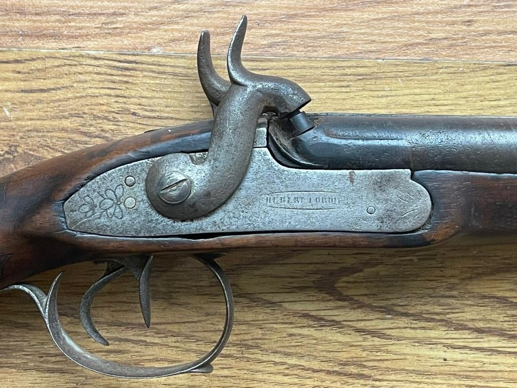 Dubbelloops percussiegeweer, ca. 1830 - 1840. Kaliber 16 mm, Ophalen of Verzenden