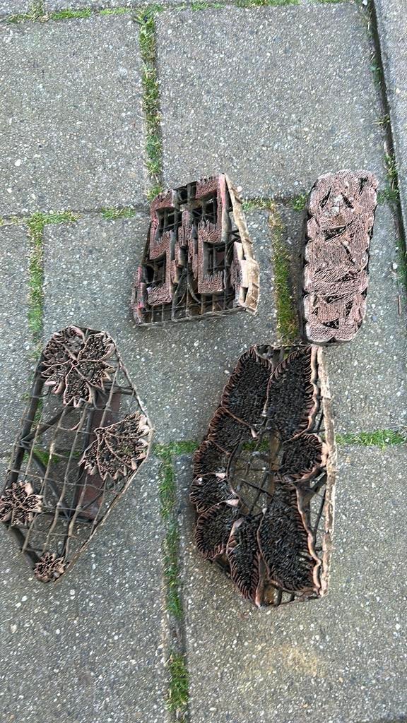Batikstempels koper 4 stuks, Ophalen of Verzenden