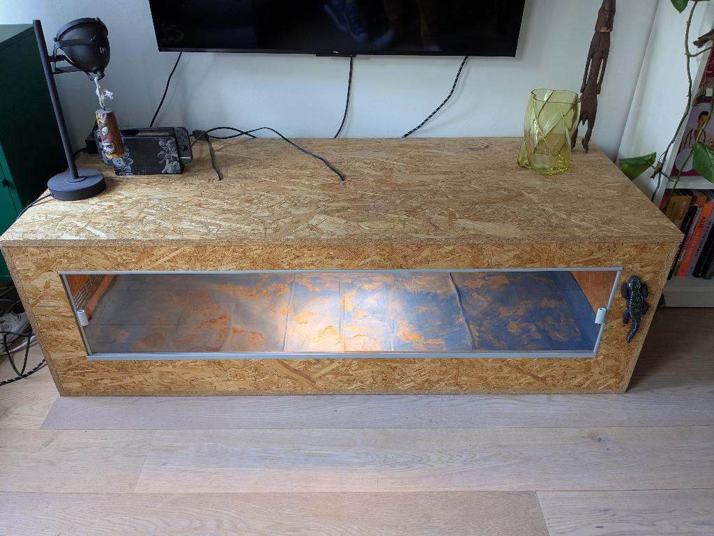 Terrarium OSB 150x60x49 compleet, Dieren en Toebehoren, Ophalen, Gebruikt, Terrarium of Paludarium