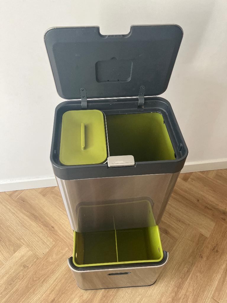 Prullenbak Joseph Joseph intelligent waste, Ophalen, Gebruikt, 40 liter of meer, Rvs