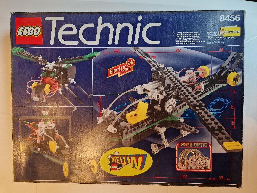 Lego technic,8456 fiber optic, 8837 pneumatische graafmacine, Ophalen, Gebruikt, Inclusief doos, Lego
