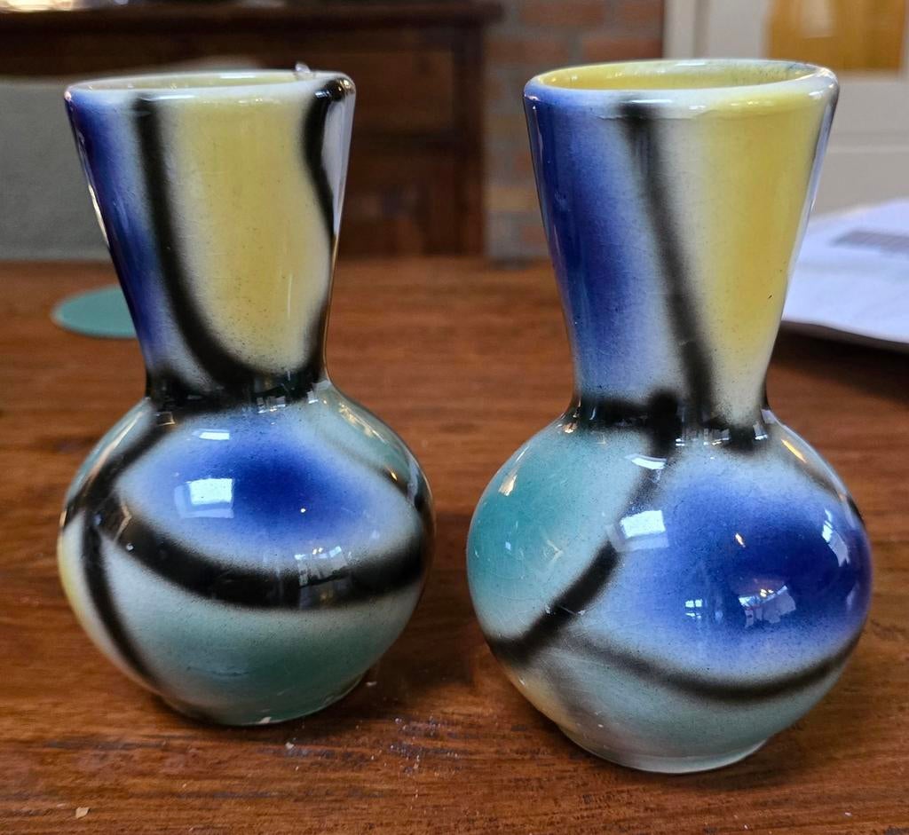 2 vintage vaasjes, Ophalen of Verzenden