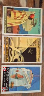 3 oude reclamekaarten Rotterdamse Lloyd, Ophalen of Verzenden, Overige typen