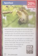 Apenheul Dierentuin Apeldoorn Voordeelbon, Tickets en Kaartjes, Drie personen of meer, Dierentuinbon