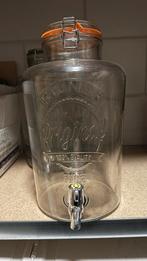 Kilner glazen drankdispenser 8 liter met kraantje, Ophalen, Gebruikt