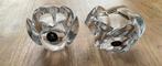 Kristal 2x waxinelicht Denemarken Lotus flower / galaxy bowl, Ophalen of Verzenden