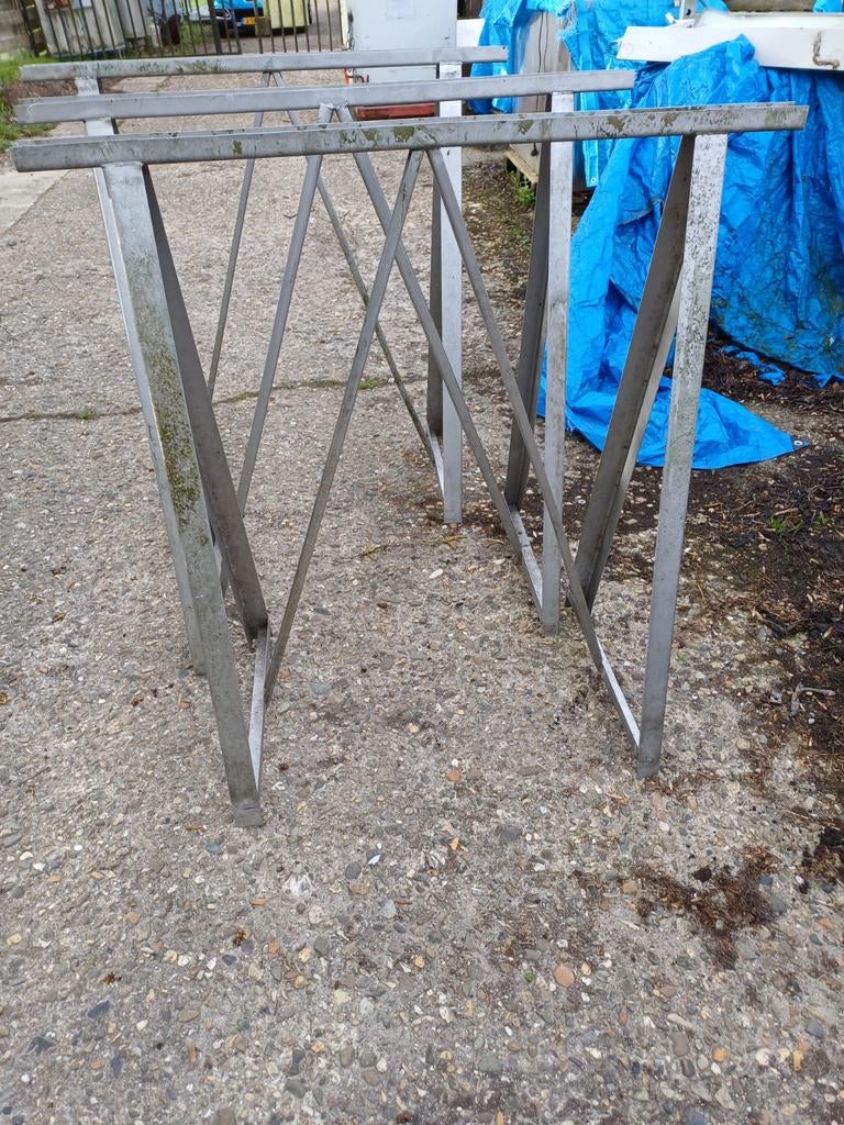 schraag rvs , rvs schraag, Doe-het-zelf en Verbouw, Steigers, Ophalen, Zo goed als nieuw, Overige typen, Minder dan 2 meter